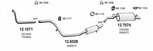 ASSO ART0644 Exhaust System